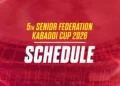 5th Senior Federation Kabaddi Cup 2026
