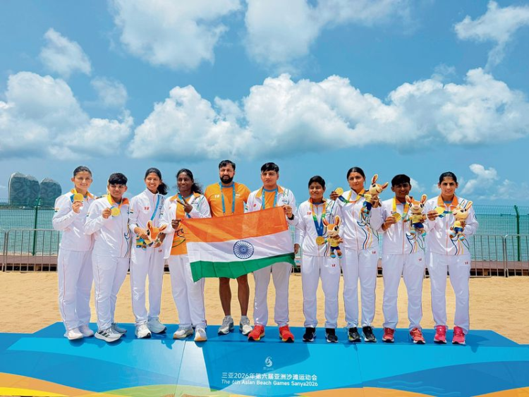 Indian Women Win Sixth Consecutive Gold; Men Secure Silver in Sanya 1 India Wins Women's Kabaddi Gold at 2026 Asian Beach Games