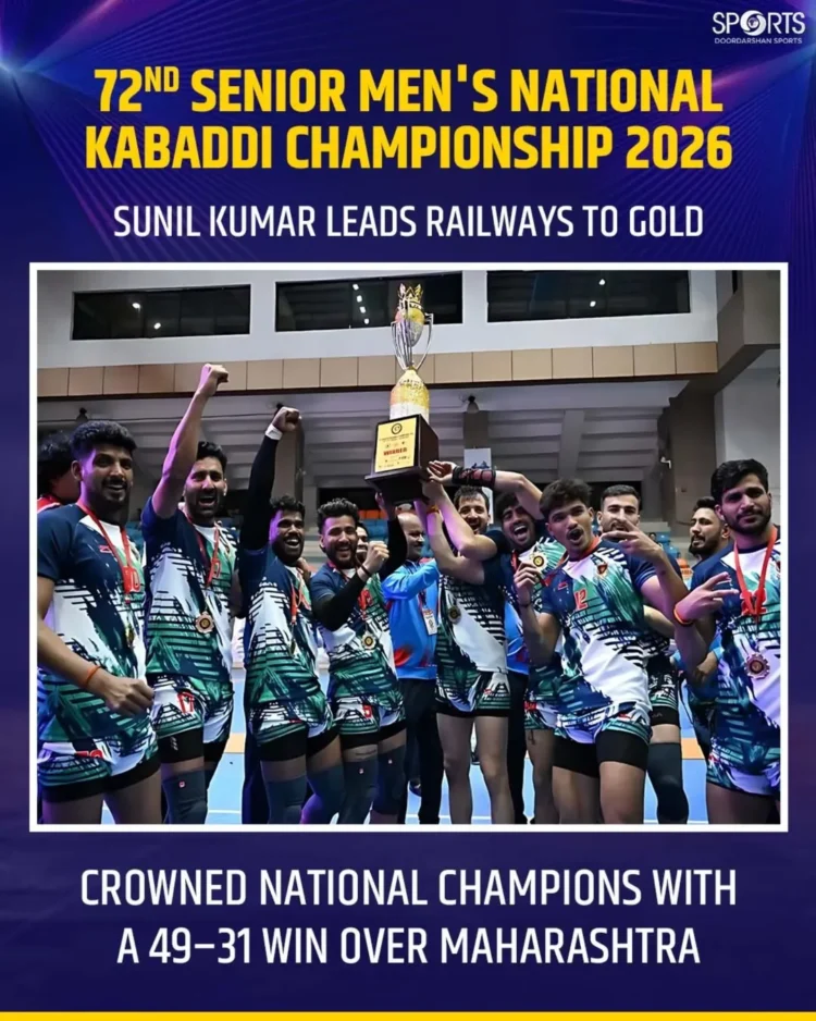 National Men's Kabaddi Championship: Sunil Kumar Leads Masterclass Defense as Indian Railways Crush Maharashtra for 72nd National Crown 1 Indian Railways Win 72nd National Kabaddi Title