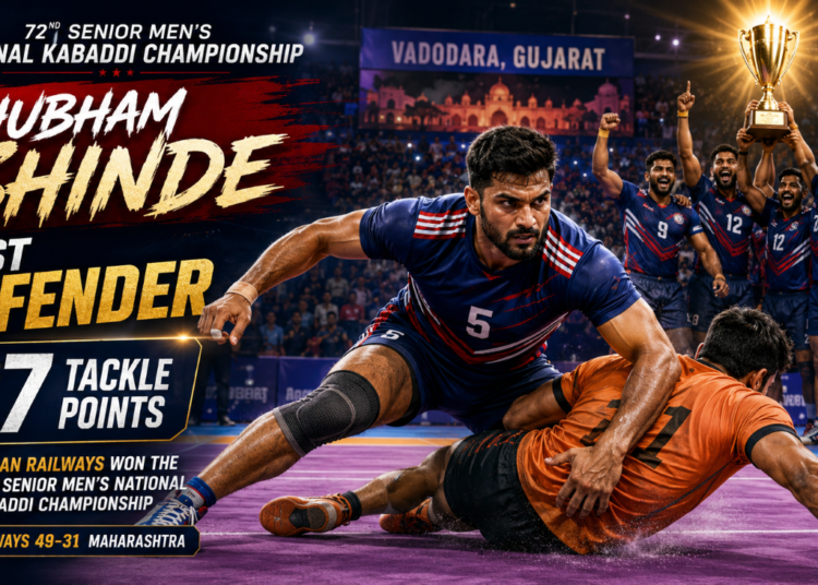 National Men's Kabaddi Championship: Shubham Shinde Crowns Stunning Senior Nationals Campaign as Tournament’s Top Defender 1 Shubham Shinde Named Best Defender at Nationals