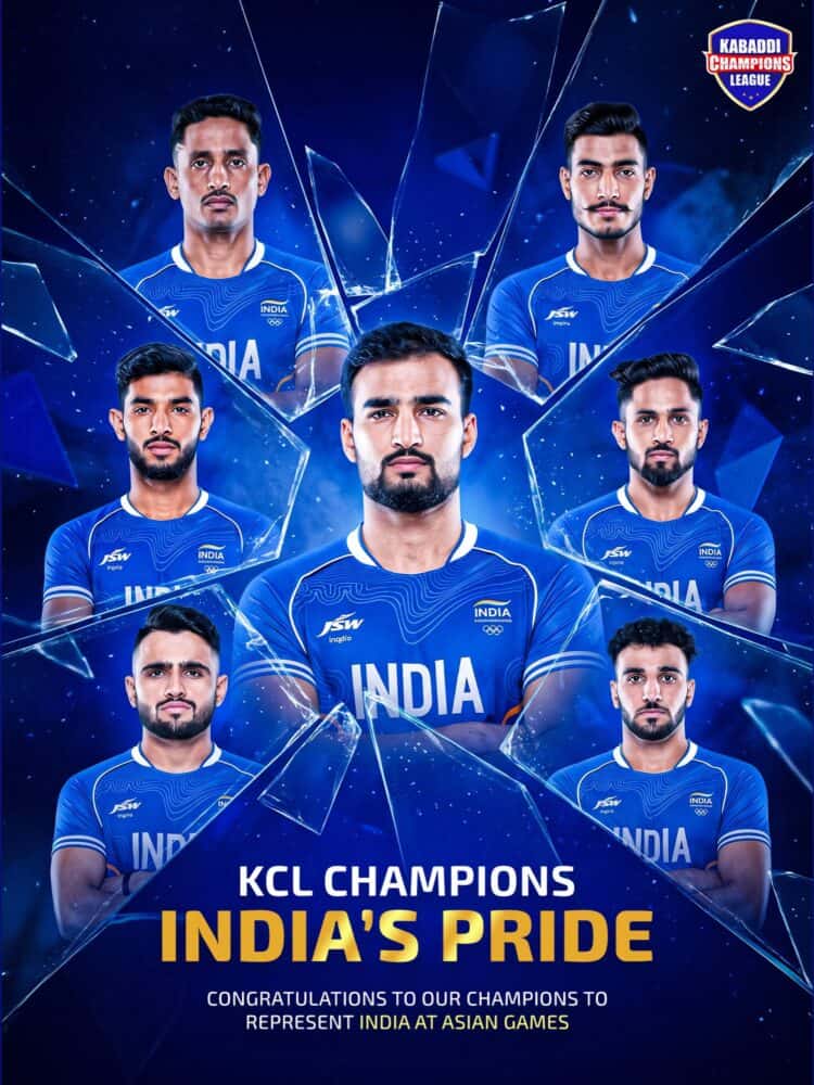 9 KCL Players Named in India’s Asian Games 2026 Kabaddi Squad