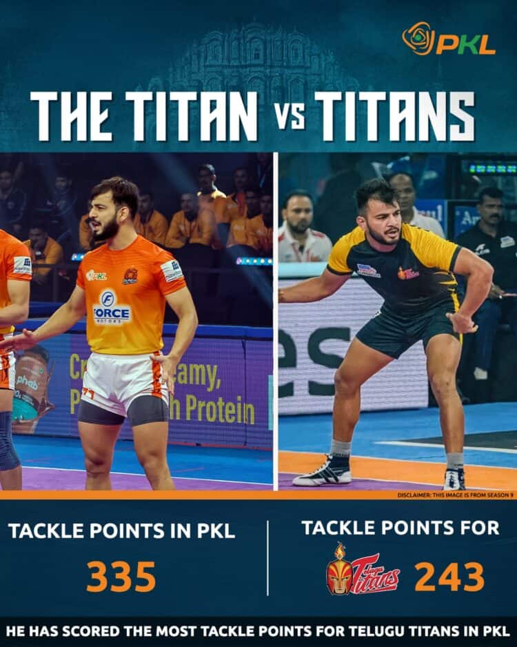 Best Defender in Telugu Titans History: Who Is Their Greatest Defender of All Time? 1 Best Telugu Titans Defender in PKL History: Vishal Bhardwaj