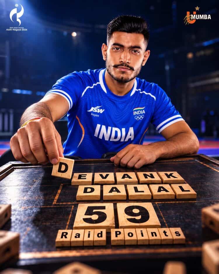 Devank Dalal's Debut and Performance in Asian Games 2026 1 Devank Dalal's Asian Games 2026 Performance: 59 Raid Points